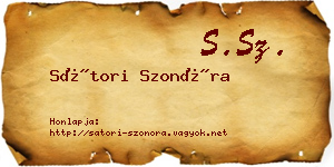 Sátori Szonóra névjegykártya